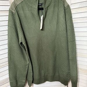 Classic Olive Men's Crewneck Sweater